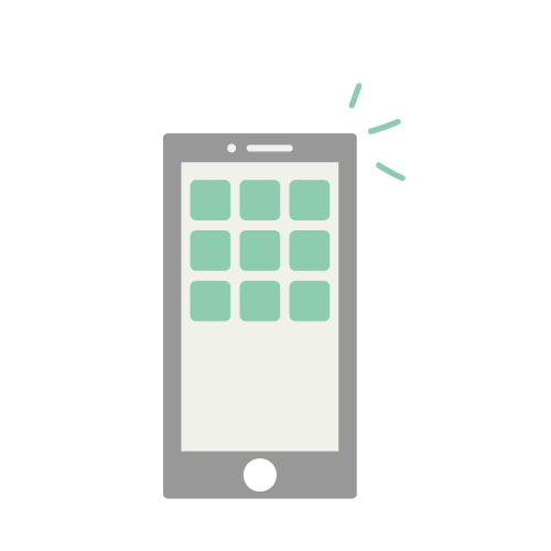 スマホでアプリを表示するアイコン