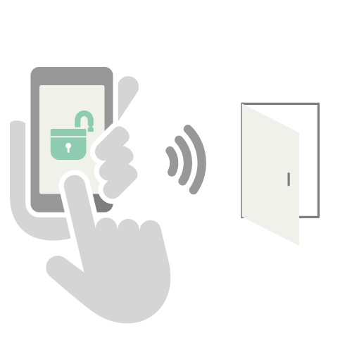 スマホで解錠するアイコン